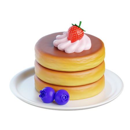 Cheese Pancakes  3D Icon