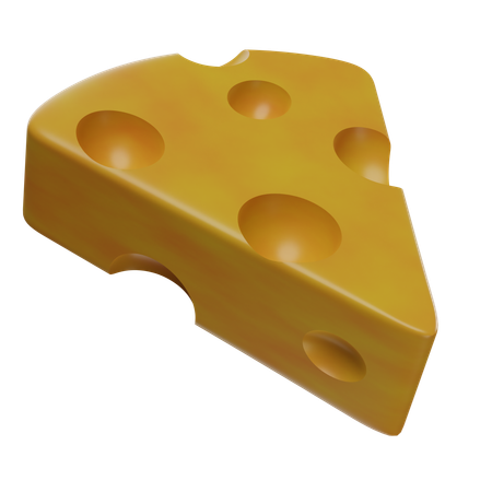 Cheese Piece  3D Icon