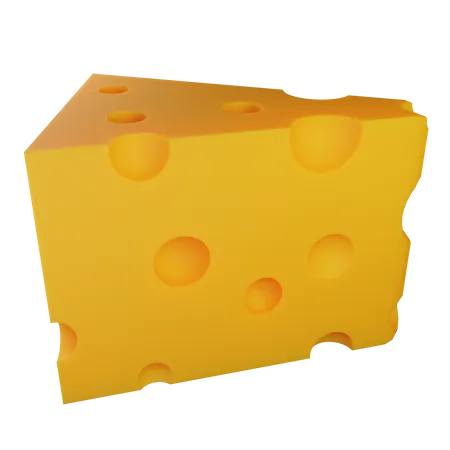 Cheese Piece 3D Icon