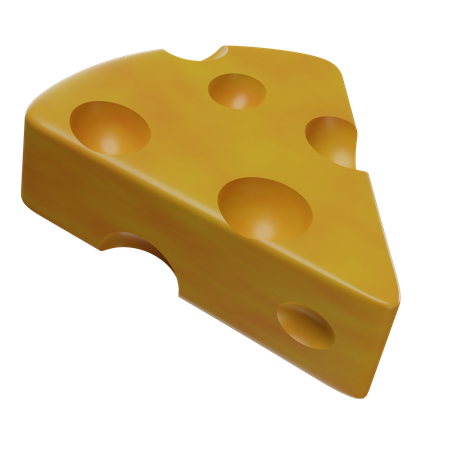 Cheese Piece  3D Icon
