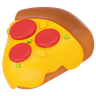 cheese pizza 3d logo