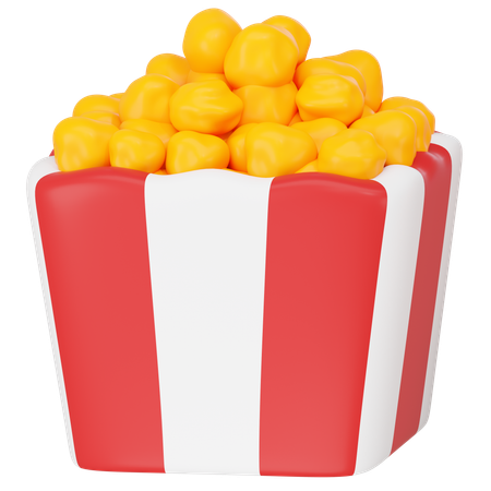 Cheese Popcorn  3D Icon