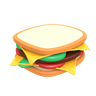 cheese sandwich 3d illustration