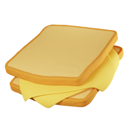 Cheese Sandwich 3D Icon