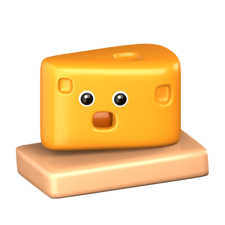 Cheese Shocked  3D Icon