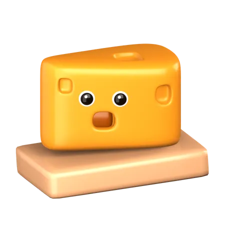 Cheese Shocked  3D Icon