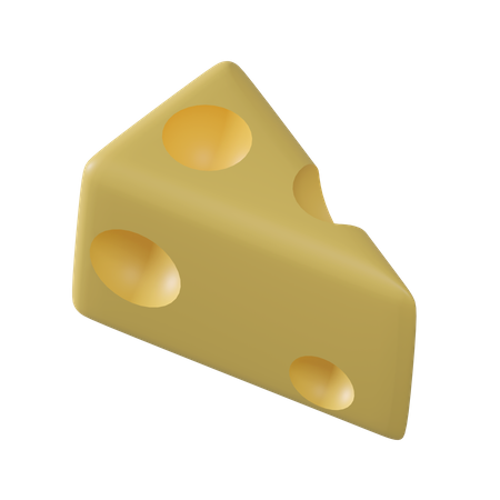 Cheese Slice  3D Icon