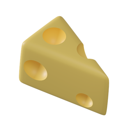 Cheese Slice 3D Icon