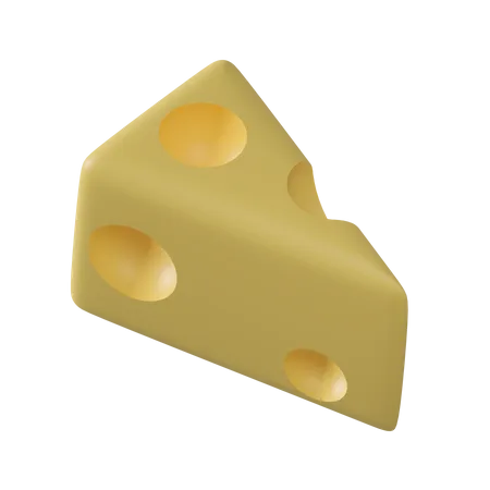 Cheese Slice 3D Icon