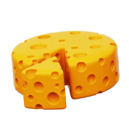 Cheese Wheel  3D Icon