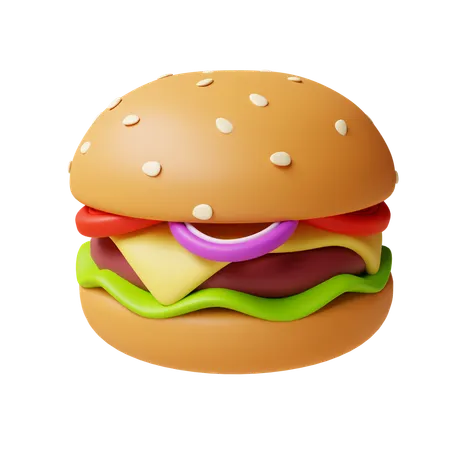 チーズバーガー  3D Icon