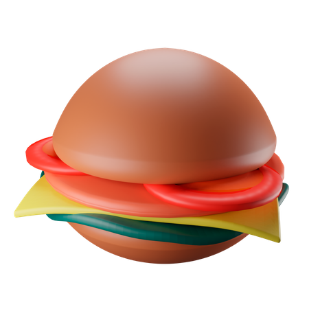 Cheeseburger  3D Illustration