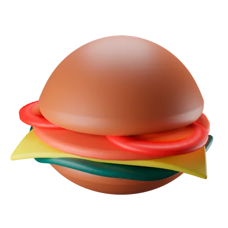 Cheeseburger  3D Illustration