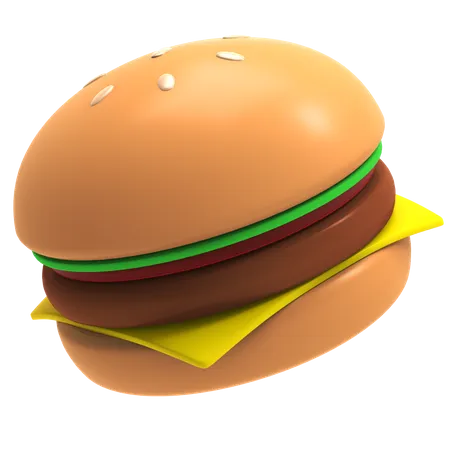 Cheeseburger  3D Illustration