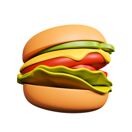 Cheeseburger  3D Illustration