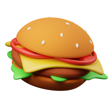 Käseburger  3D Illustration