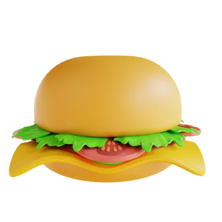 3 D Illustration Hamburger 3D Icon