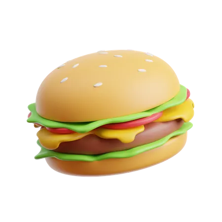 Burger 3 D Illustration 3D Icon