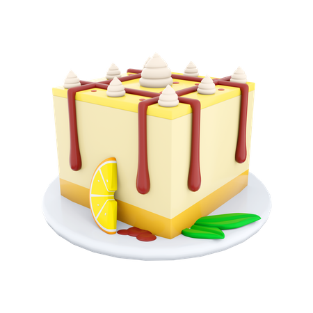 Cheesecake 3D Icon