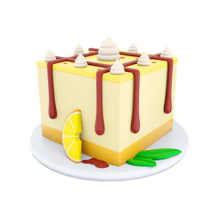 Cheesecake 3D Icon