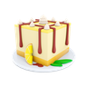 cheesecake 3d illustration