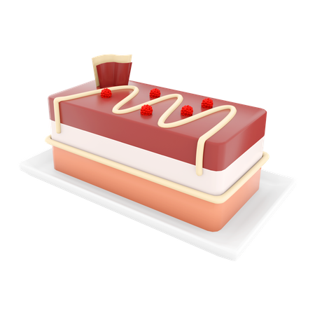 Tranche de cheesecake  3D Icon