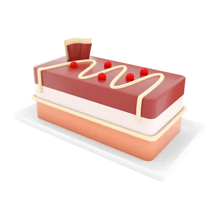 Tranche de cheesecake  3D Icon