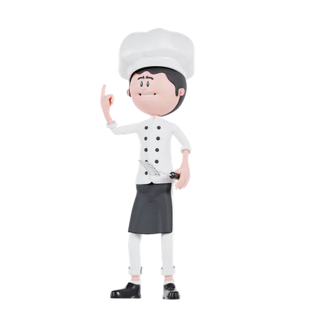 Le chef a une idée  3D Illustration