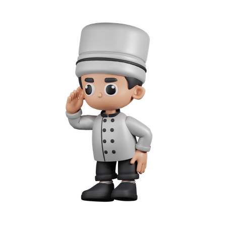 Chef buscando  3D Illustration