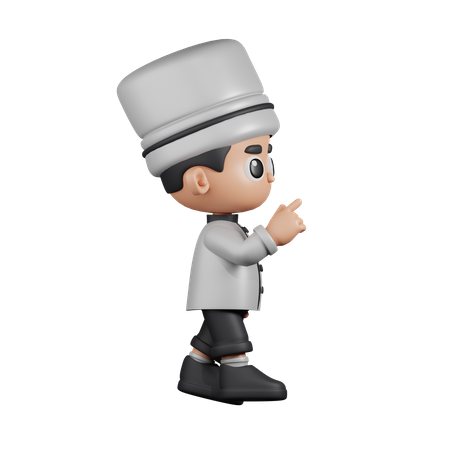 Chef com toque  3D Illustration