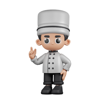 Chef dando conselhos  3D Illustration