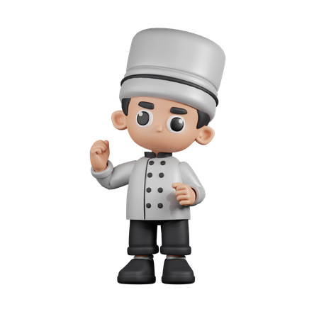 Chef dando parabéns  3D Illustration