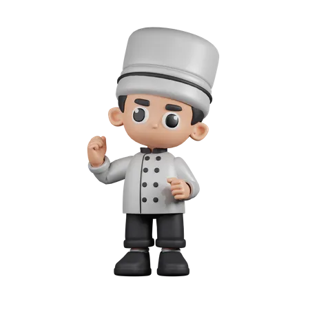 Chef dando parabéns  3D Illustration