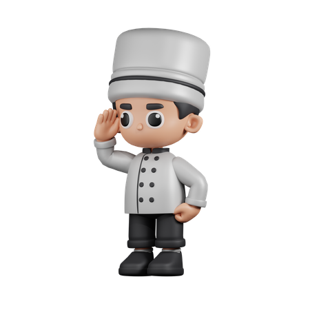 Chef dando saludo  3D Illustration