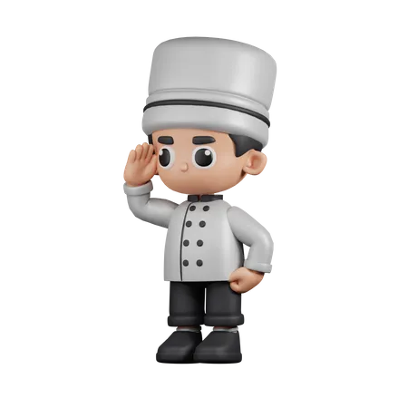Chef dando saludo  3D Illustration