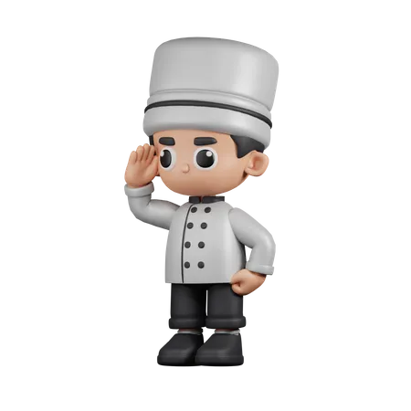 Chef dando saudação  3D Illustration