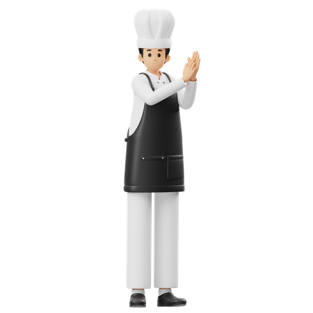 Chef The Kind aplaudió  3D Illustration