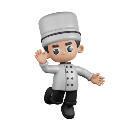 Chef feliz  3D Illustration