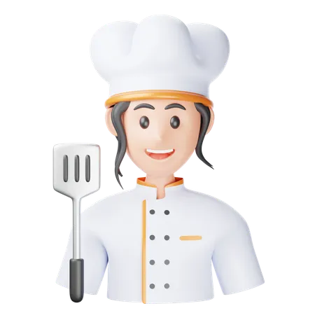 Chef Female  3D Icon