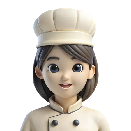 Chef Female Avatar  3D Icon