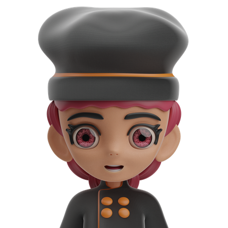 Chef feminina  3D Icon