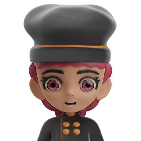 Chef feminina  3D Icon