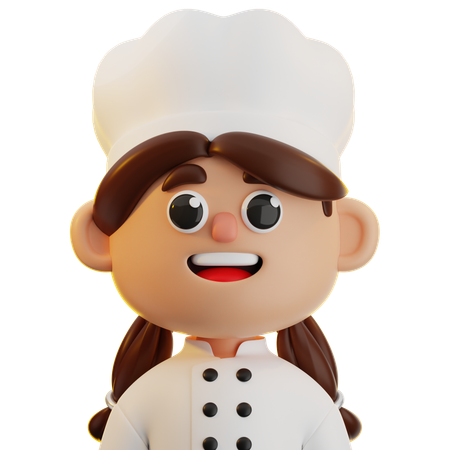 Chef feminina  3D Icon
