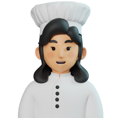 Chef feminina  3D Icon