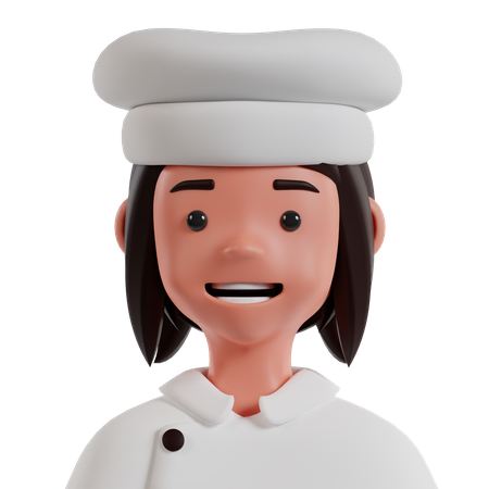 Chef feminina  3D Icon
