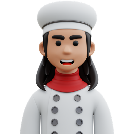 Chef feminina  3D Icon