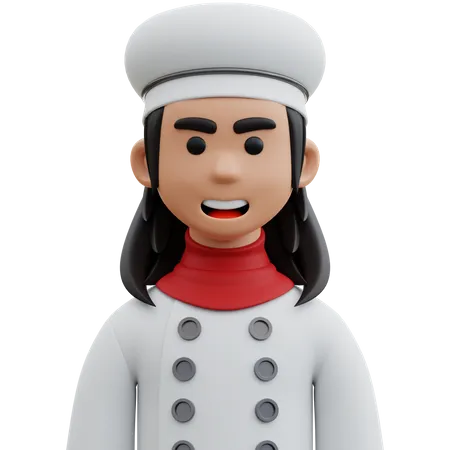 Chef feminina  3D Icon