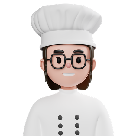 Chef feminina  3D Icon