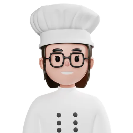 Chef feminina  3D Icon