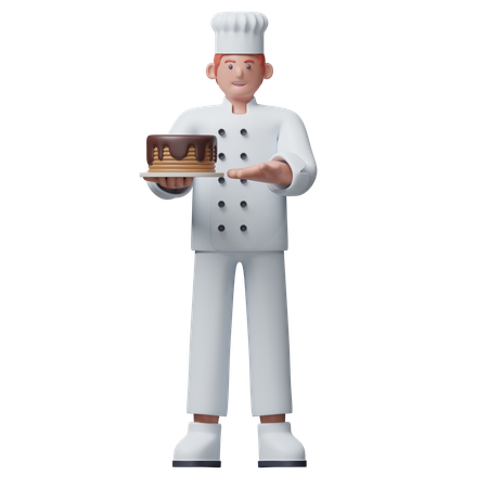 Chef gastronomique  3D Illustration